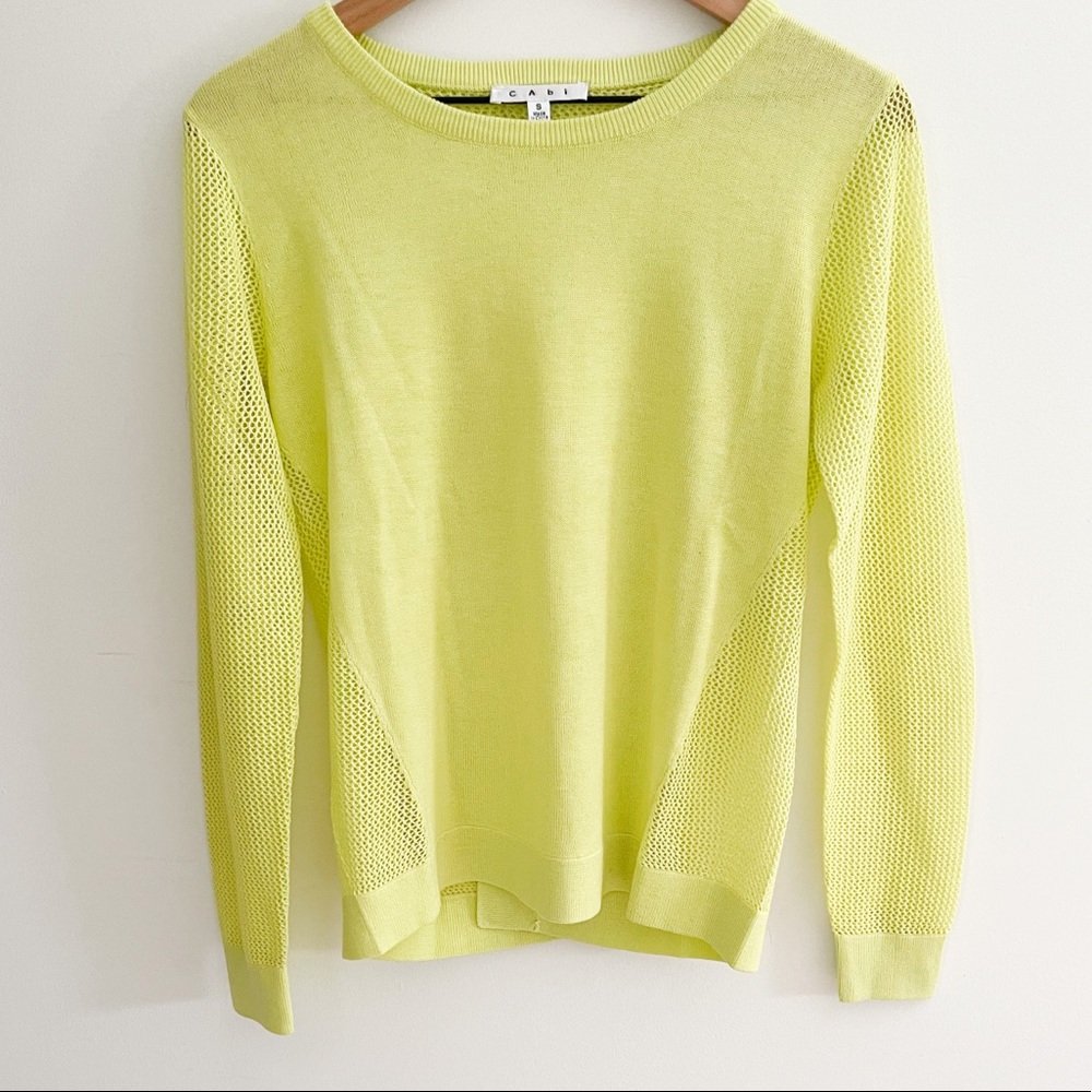 Cabi Neon Split Back Pullover Sweater - image 4